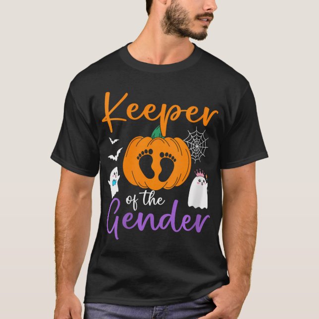 T-shirt Femme Tenante De La Révélation De Sexe Bébé Hallow (Devant)