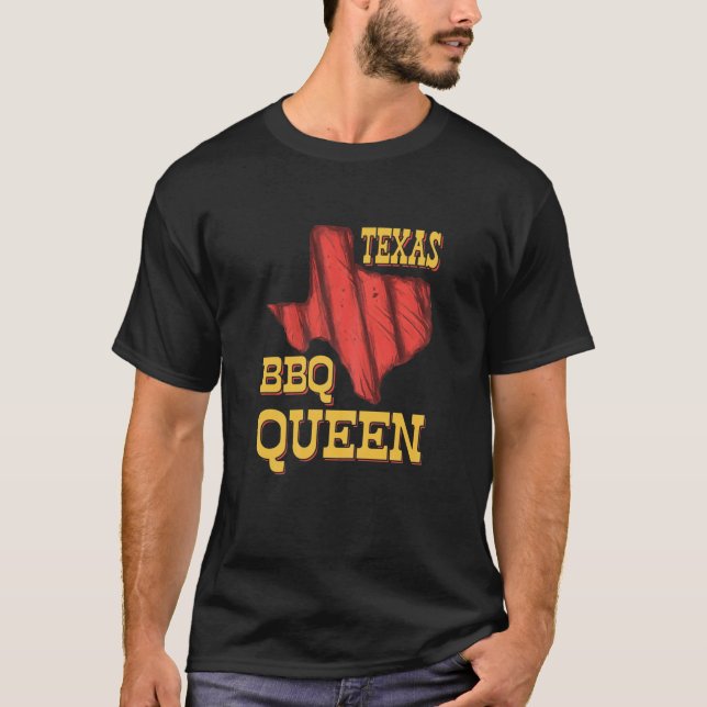 T-shirt Femme Texas BBQ Queen Barbecue Fumer Viande BBQ G (Devant)