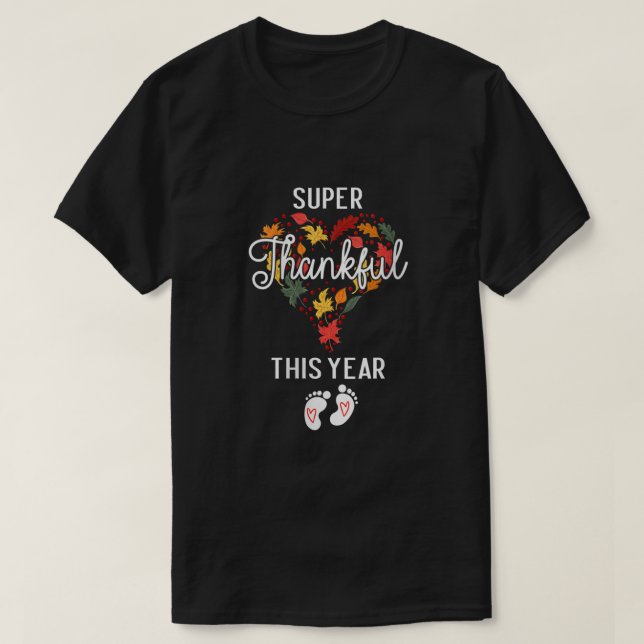 T-shirt Femme Thanksgiving Pregancy Faire-part super t (Design devant)
