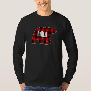 T-shirt Femme Tialda Ours Personnalisé Buffle rouge Plaid