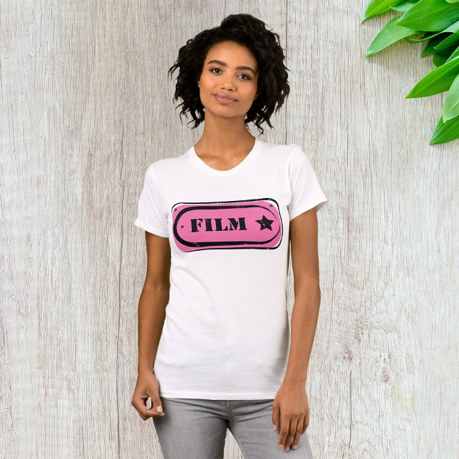 T-shirt Femme - Ticket Film Rose (Créateur téléchargé)