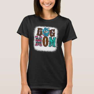 T-shirt Femme Tie Dye Leopard Dog Mama pour maman mère s D