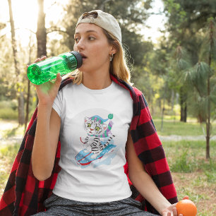 T-shirt Femme Tiger Blanc Snowboard