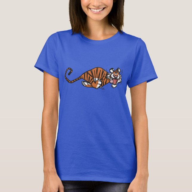 T-shirt femme tigre en caricature (Devant)