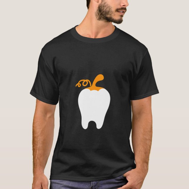 T-shirt Femme Tooth Citrouille Dental Maman Facile Hallowe (Devant)