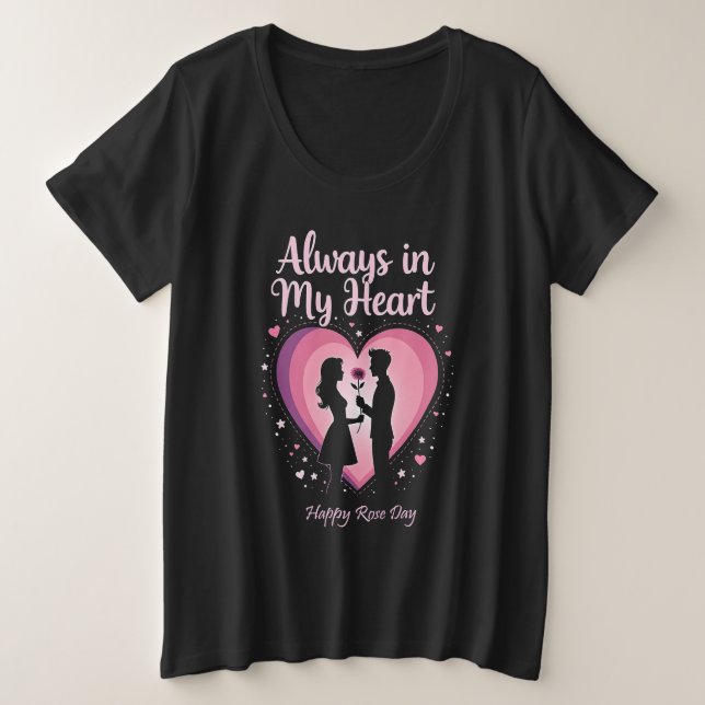 T-shirt femme toujours dans mon coeur - Sweet and  (Design devant)