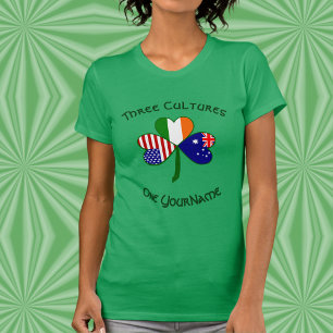 T-shirt Femme Trèfle Personnalisé Australie Irlande États-