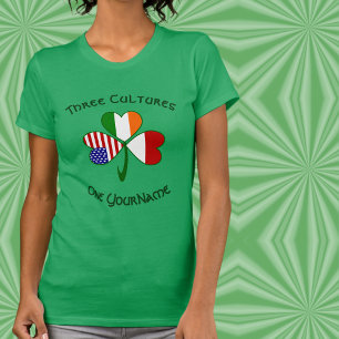 T-shirt Femme Trèfle Personnalisé Indonésie Irlande États-
