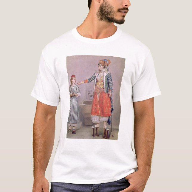 T-shirt Femme turque avec son serviteur (Devant)