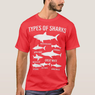 T-shirt Femme Types De Requins Drôle Requin Baleine Amoure