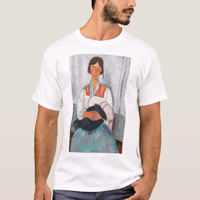 T-shirt Femme tzigane avec bébé, Modigliani (Devant)