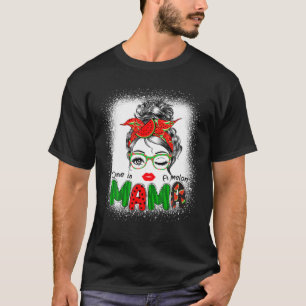 T-shirt Femme Un Dans Un Melon Mama Messy Bun Watermelon S