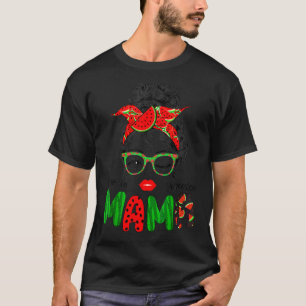 T-shirt Femme Un Dans Un Melon Mama Messy Bun Watermelon S