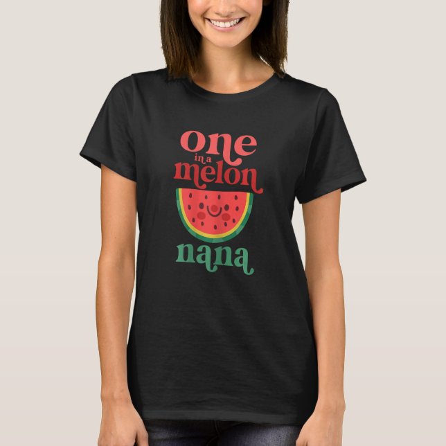 T-shirt Femme Un Dans Un Melon Nana Cute Watermelon Premie (Devant)