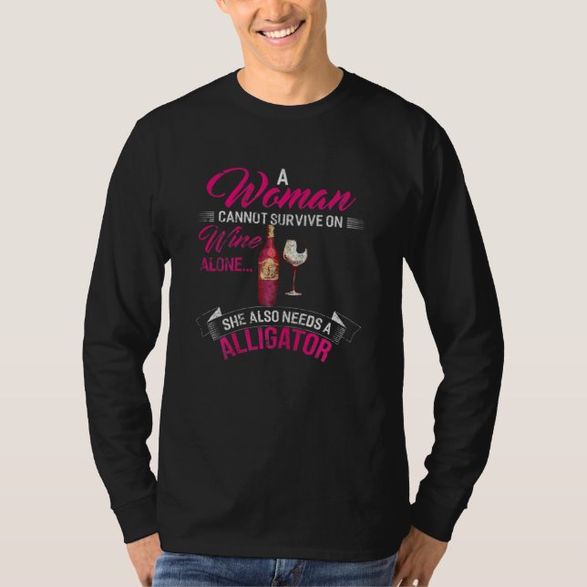 T-shirt Femme Une Femme Ne Peut Survivre Seul Le Vin Elle  (Devant)