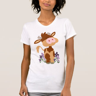 T-shirt femme vache à mâcher mignonne