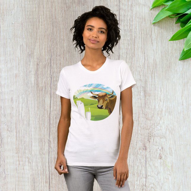 T-shirt Femme Vache Et Lait (Créateur téléchargé)