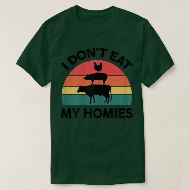 T-shirt Femme Vegan-Shirt Je ne mange pas mes Hommes Vegan (Design devant)