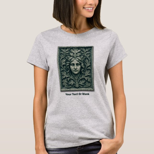 T-shirt Femme verte - Pierre (Devant)