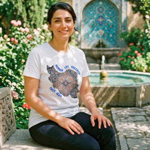 T-shirt Femme Vie Liberté   Tapis Persan Bleu