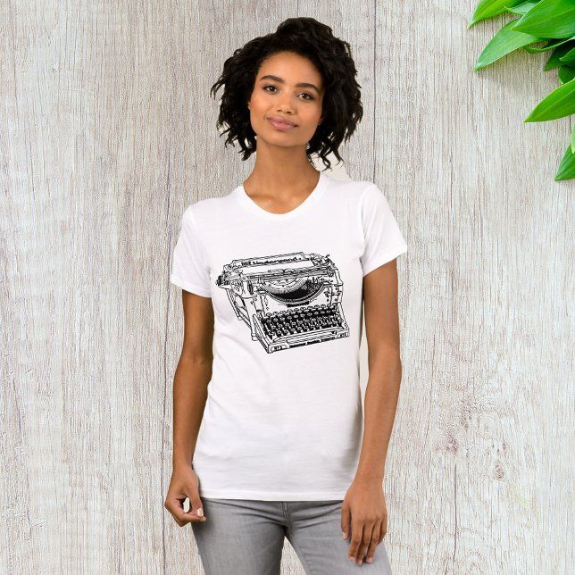 T-shirt femme vieille machine à écrire (Créateur téléchargé)