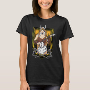 T-shirt Femme Viking Warrior Queen Nordic Medieval Fa