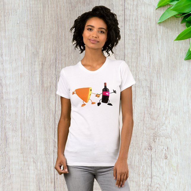 T-shirt Femme Vin Et Fromage (Créateur téléchargé)
