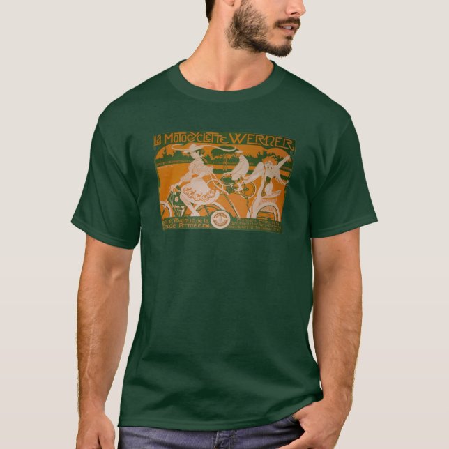 T-shirt Femme vintage à vélo avec Cupidon (Devant)