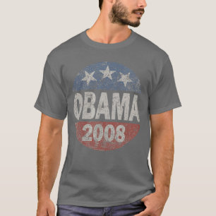 T-shirt Femme Vintage Barack Obama 2008 Campagne VNeck