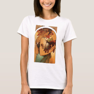 T-shirt Femme vintage de Nouveau d'art avec le fruit