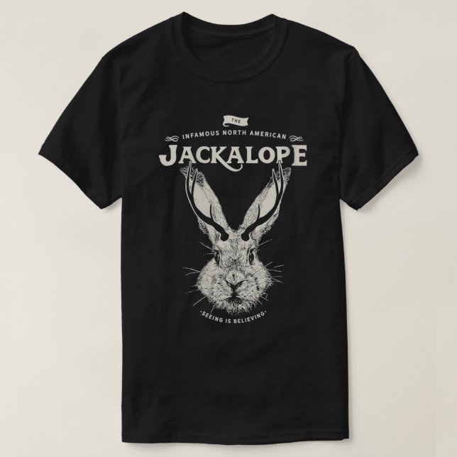 T-shirt Femme Vintage Jackalope, Spirit Animal, Infamante (Design devant)