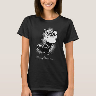 T-shirt femme vintage Joyeux Noël Boot