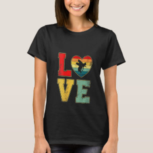 T-shirt Femme Vintage Love Bee Retro les années 70 80s Hea