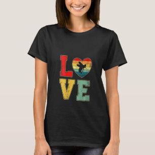 T-shirt Femme Vintage Love Bee Retro les années 70 80s Hea