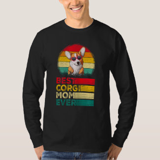 T-shirt Femme Vintage Meilleur Corgi Papa Jamais Fête des 