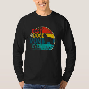 T-shirt Femme Vintage Meilleur Terre-Neuve Mère Chien Jama