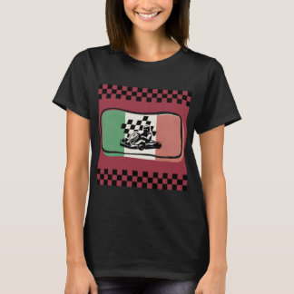 T-Shirt Femme Vintage Racing Damier