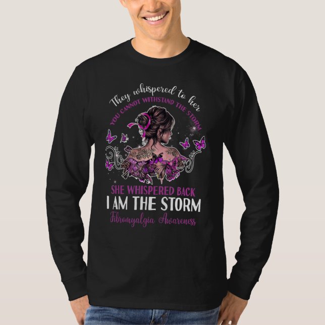 T-shirt Femme Violet Ruban Papillon Fibromyalgie (Devant)