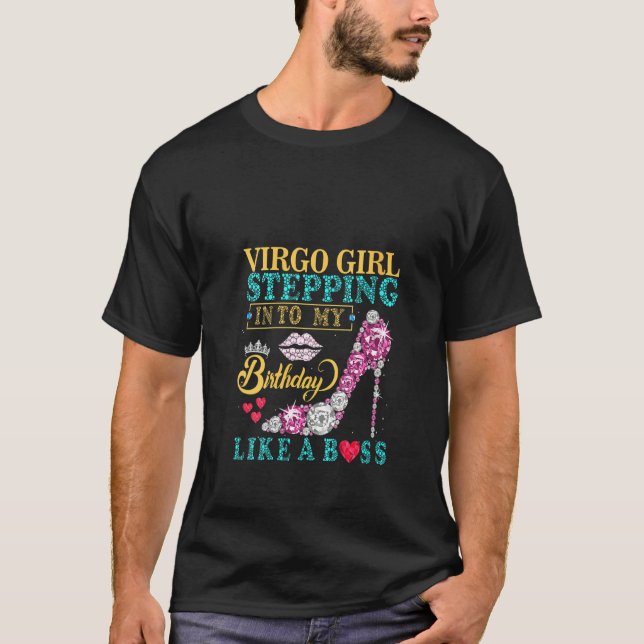 T-shirt Femme Virgo Girl Entrée Dans Mon Anniversaire Comm (Devant)