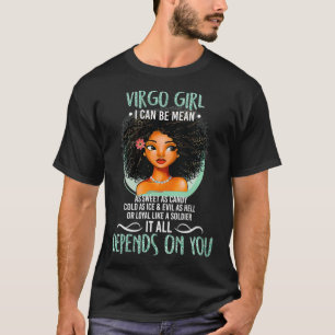 T-shirt Femme Virgo Girl I can be Mean aussi doux que bonb