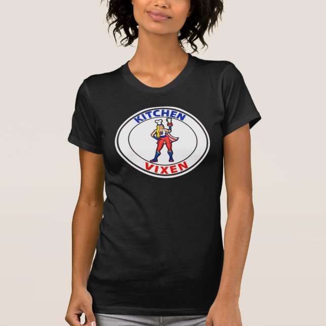 T-shirt femme Vixen de cuisine noir (Devant)