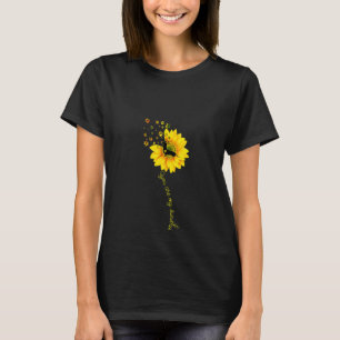 T-shirt Femme Vous Êtes Mon Sunshine Half Sunflower Dachsh