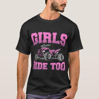 T-shirt Femme VTT Funny Four Wheeler Quad Bike Girls Ride