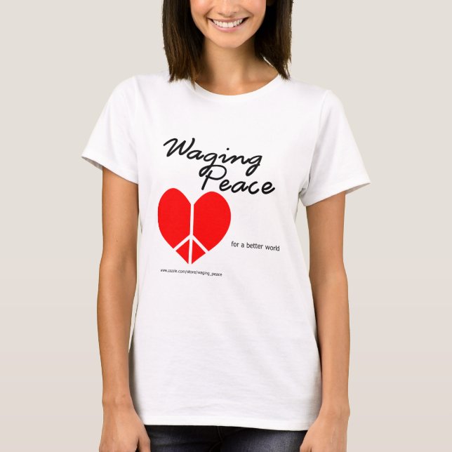 T-shirt femme Waging Peace Heart (Devant)