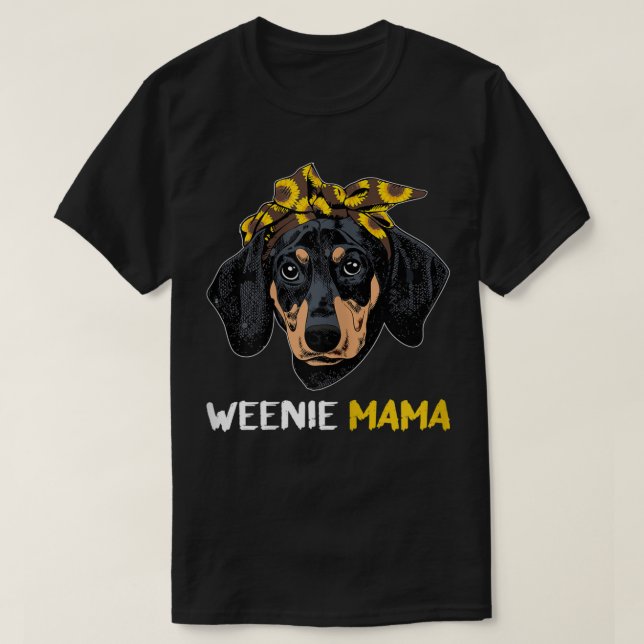 T-shirt Femme Weenie Mama Doxie Maman Chien Dachshund Amat (Design devant)