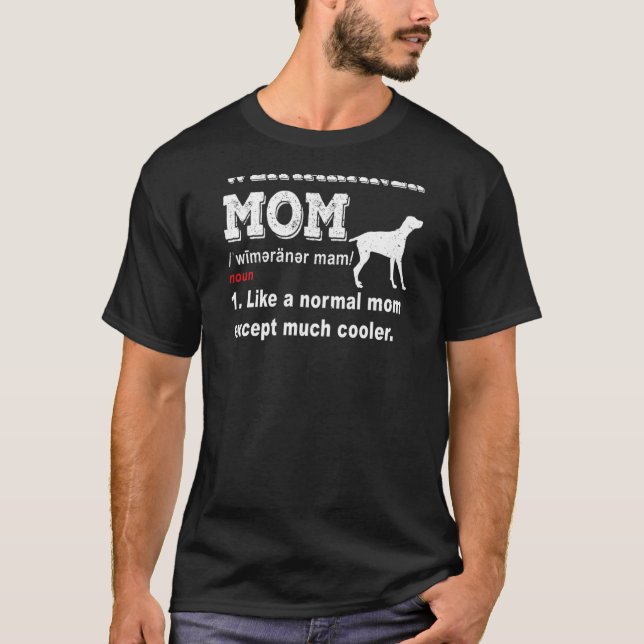 T-shirt Femme Weimaraner Chien Vintage Maman (Devant)