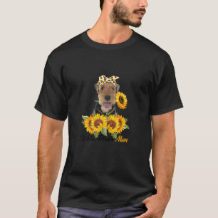 T-shirt Femme Welsh Terrier Maman Sunflower Summer Chien M