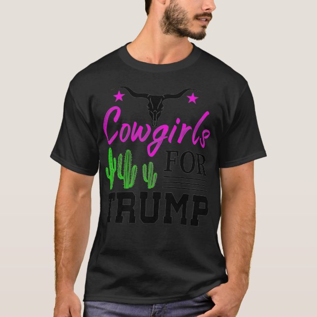T-shirt Femme Western Country Rodeo Cowgirls pour Trump (Devant)