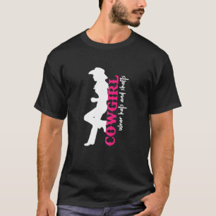 T-shirt Femme Western Girl Porte Casquette Shafts Rodéo éq
