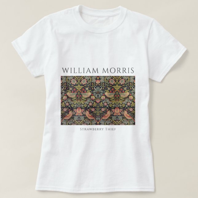 T-shirt femme William Morris Strawberry Thief (Design devant)
